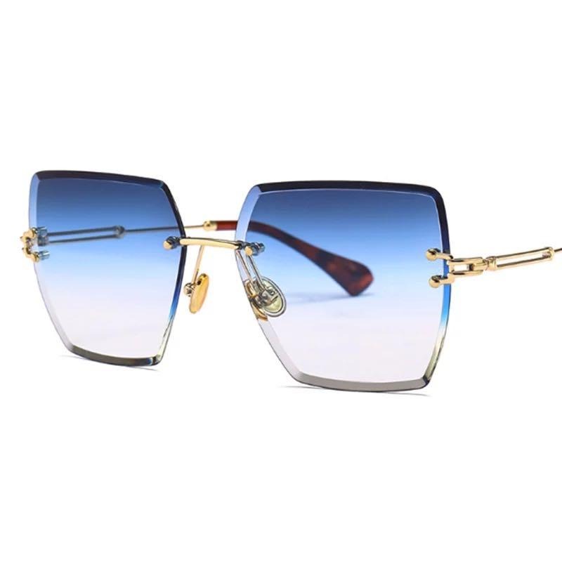 Rimless Small Square Sunglasses – Sun G Shades